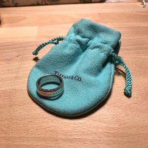Tiffany & Co. wide band silver ring